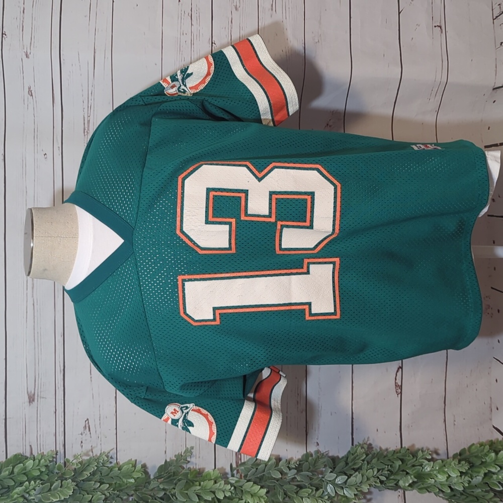 Vtg Dan Marino #13 Miami Dolphins NFL‎ Home Football Jersey Men's Large Logo 7